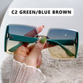 Vintage Square Sunglasses Woman Classic Retro Gradient Mirror Frameless Sun Glasses Female Fashion Rimless Oculos