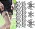 Waterproof Temporary Tattoo Sticker Bow Knot Sexy Lace Butterfly Flower Arm Leg Body Art Flash Tatoo Fake Tatto for Men WomenJ82508-White
