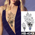 Waterproof Temporary Tattoo Sticker I Love You Flash Tattoos Lip Print Butterfly Flowers Body Art Arm Fake Sleeve Tatoo WomenJ82507-31-HB434X