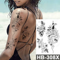 Waterproof Temporary Tattoo Sticker I Love You Flash Tattoos Lip Print Butterfly Flowers Body Art Arm Fake Sleeve Tatoo WomenJ82507-37-HB308X