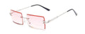 Womens Rectangle Sunglasses Vintage Shades Clear Lens Eyewears Gradient Rimless Square Sun Glasses Female Gafas  vendors