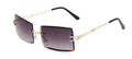 Womens Rectangle Sunglasses Vintage Shades Clear Lens Eyewears Gradient Rimless Square Sun Glasses Female Gafas  vendors
