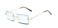 Womens Rectangle Sunglasses Vintage Shades Clear Lens Eyewears Gradient Rimless Square Sun Glasses Female Gafas  vendors