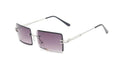 Womens Rectangle Sunglasses Vintage Shades Clear Lens Eyewears Gradient Rimless Square Sun Glasses Female Gafas  vendors