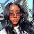 Womens Rectangle Sunglasses Vintage Shades Clear Lens Eyewears Gradient Rimless Square Sun Glasses Female Gafas  vendors