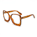 Black Fashion Glasses Frames Retro Leopard Clear Prescription Frame