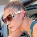 Brand Design Cat Eye Square Ladies Sunglasses Decorative Fashion Women's Shades