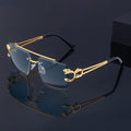 New Retro Rimless Sunglasses For Men Steampunk Sunglasses Punk Fashion Glasses Vintage Shades Gafas De Sol Sonnenbrill Sun