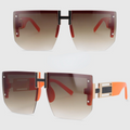 Big Size Rimless Polygon Ladies Sunglasses Brand Design Fashion Men Women's Shades UV400