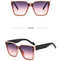 Brand Designer Sunglasses Woman Vintage Black Mirror Sun Glasses For Fashion Big Frame Glasses Gradient Sun Glasses Female UV400