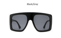 oversized black shades Women sunglasses men luxury brand Big Frame Flat Top vintage sunglasses female oculos de sol
