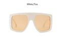 oversized black shades Women sunglasses men luxury brand Big Frame Flat Top vintage sunglasses female oculos de sol