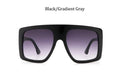 oversized black shades Women sunglasses men luxury brand Big Frame Flat Top vintage sunglasses female oculos de sol