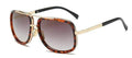 Men's Polarized Sunglasses Big Square Frame Luxury UV400 Retro Sunglasses, Gray